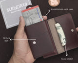 wallet with business card holder - boston Leathers