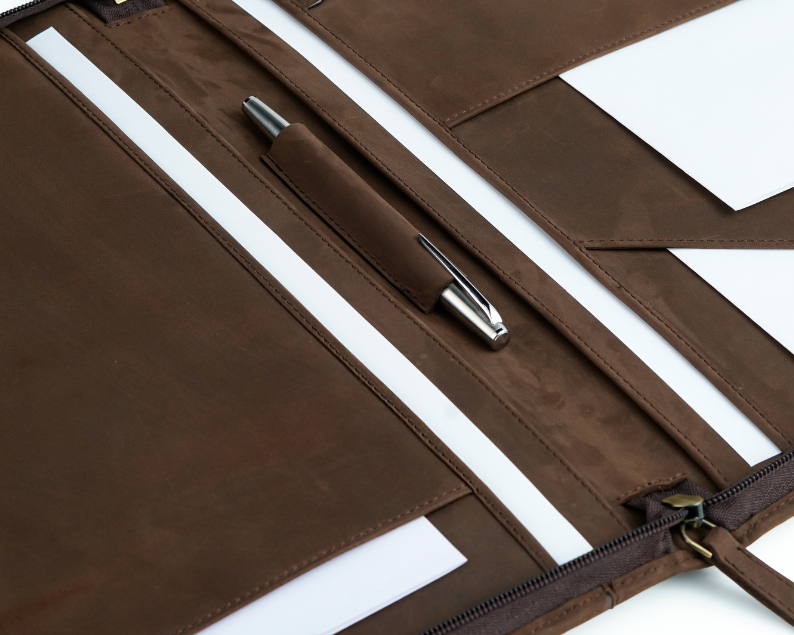 leather portfolio - boston leathers