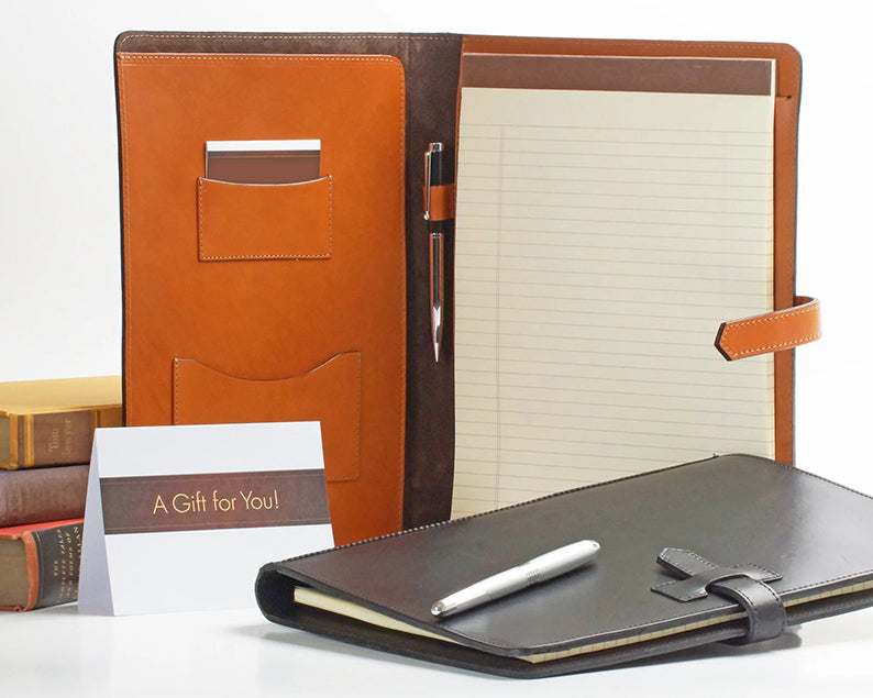 Leather Padfolio - Business Resume Folder - Boston Leathers