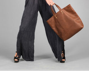 Leather Tote Bag - Boston Leathers