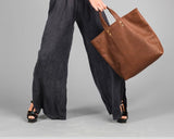 Leather Tote Bag - Boston Leathers