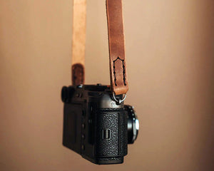 Leather camera strap for women and men