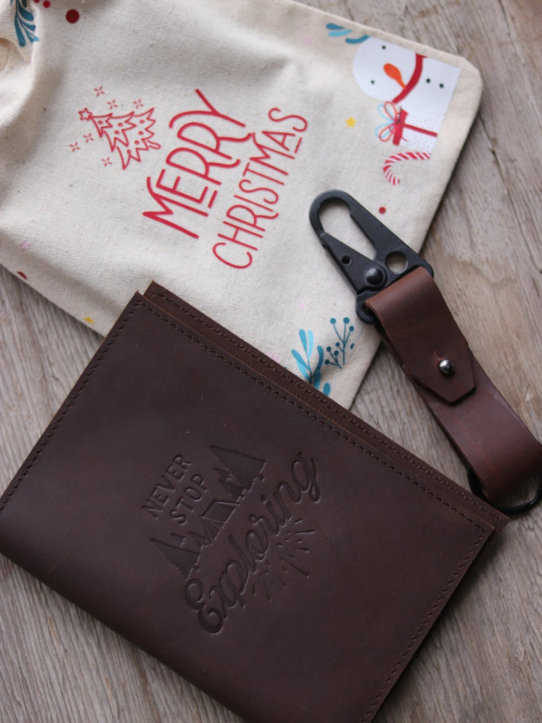 SALE!! Leather Passport Holder with Key chain