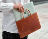 Leather Laptop Bag With Handle