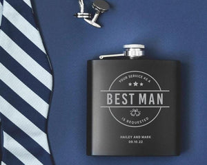 groomsmen flask ideas - Boston Leathers