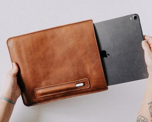 Leather ipad sleeve, - Boston Leathers