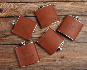 flask for groomsmen - Boston Leathers