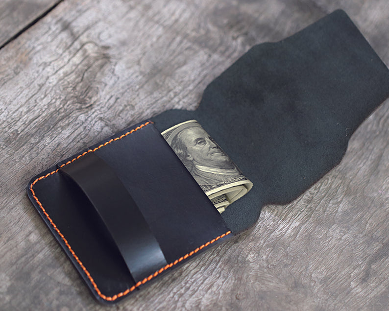 Minimalist Leather Wallet- Boston Leathers