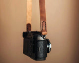 Leather camera strap for women and men 