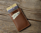 Card Holder with Pull Up Strap - Boston Leathers
