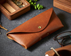 eyeglass case leather